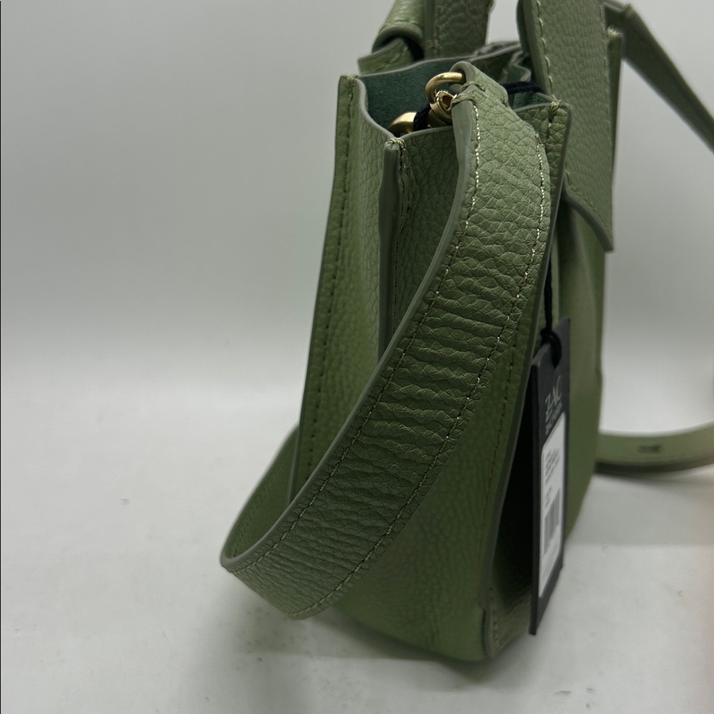 Zac Posen NWT Sage Green Leather Anthea Adj Strap Wristlet Shoulder Bag Purse 🌸🌸 - Picture 4 of 7